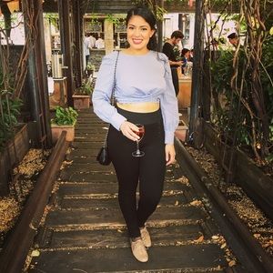 Zara cropped wrap top